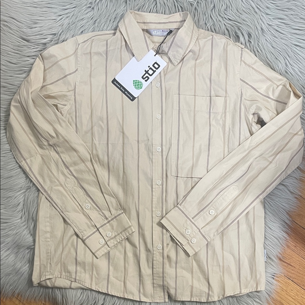 Stio Beige Striped Women's Top